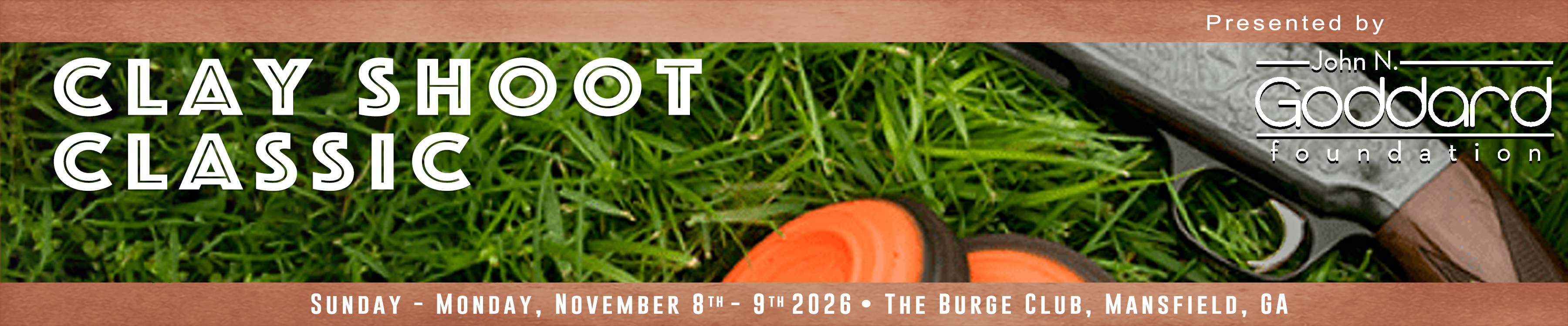 Clayshoot narrow banner 2026